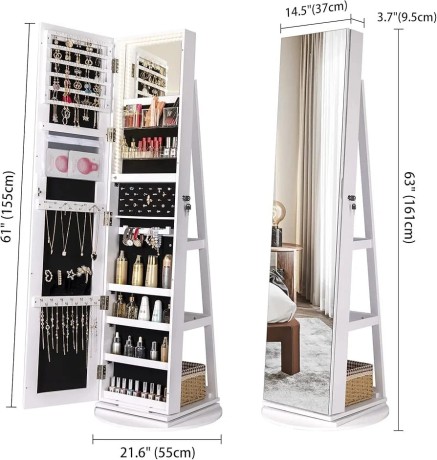 full-length-mirror-jewelry-armoire-with-led-lights-lockable-mirror-with-jewelry-storage-360-swivel-mirror-jewelry-cabinet-standing-womengirls-gift-big-1